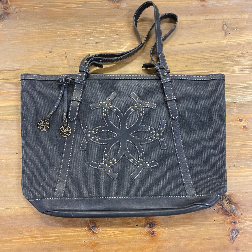 Urban Equestrian Large Lexington Black Tote Bag