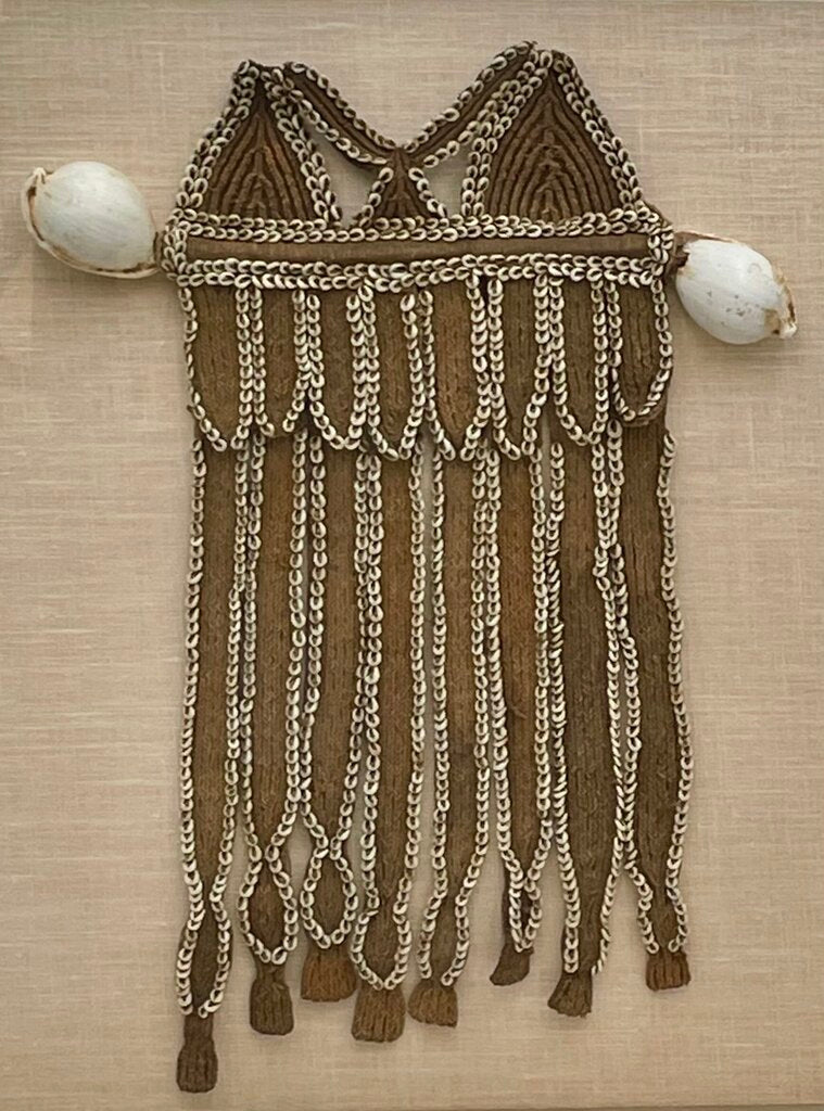 Papua New Guinea Sepik River Fofona Henganofi Chest Ornament Mounted in Acrylic Case