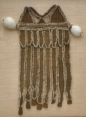 Papua New Guinea Sepik River Fofona Henganofi Chest Ornament Mounted in Acrylic Case