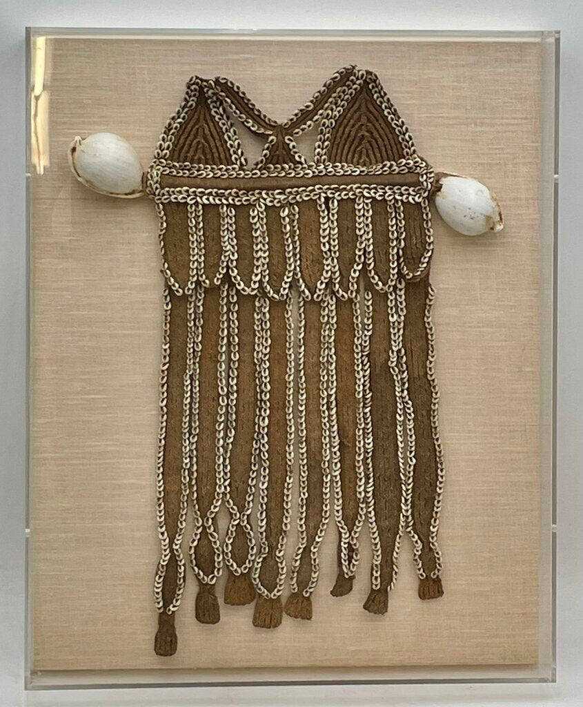Papua New Guinea Sepik River Fofona Henganofi Chest Ornament Mounted in Acrylic Case