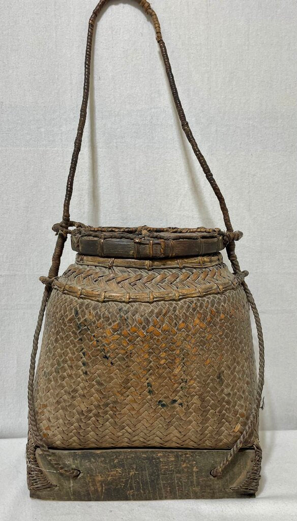 Borneo Indonesian Dayak Lidded Basket