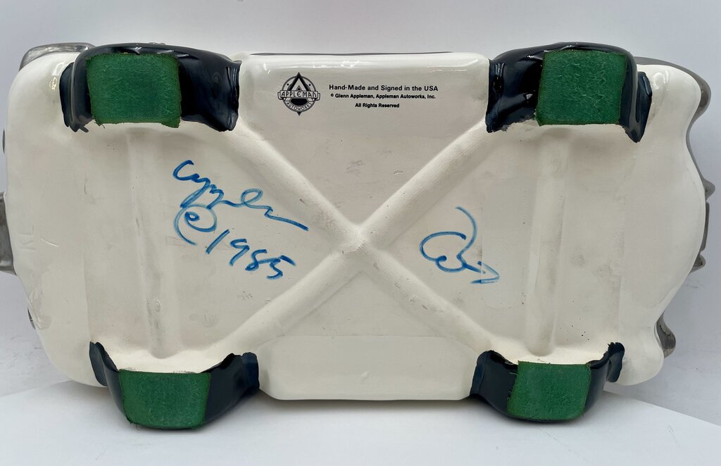 Glenn Appleman Ceramic 1959-60 Chevrolet Corvette White Lidded Container Signed and Dated 1985