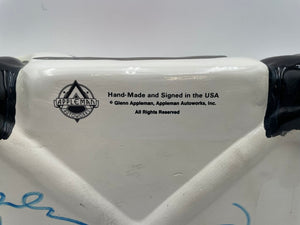 Glenn Appleman Ceramic 1959-60 Chevrolet Corvette White Lidded Container Signed and Dated 1985
