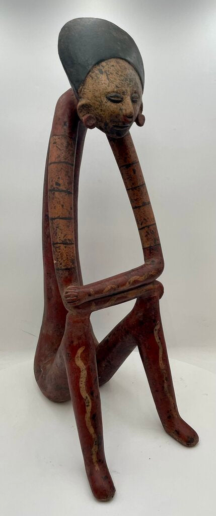 Vintage Replica Mexican Nayarit Seated Sculpture