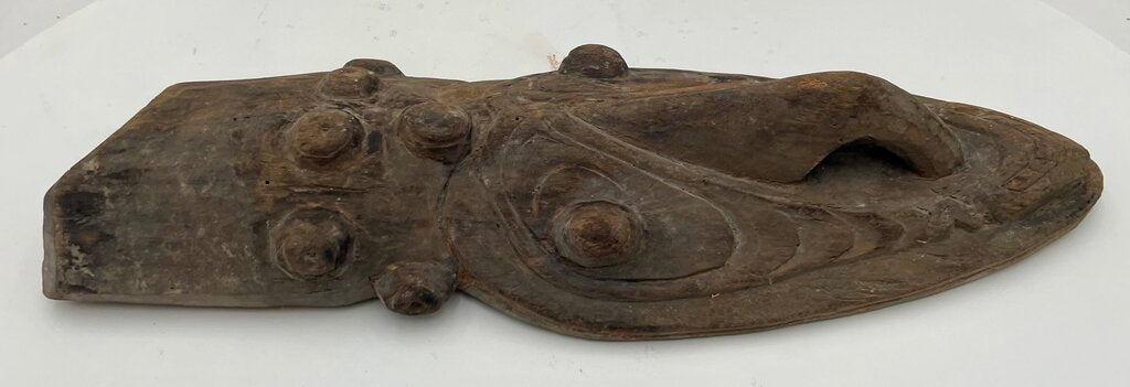 Vintage Papua New Guinea Carved Ancestral Zoomorphic Wooden Mask
