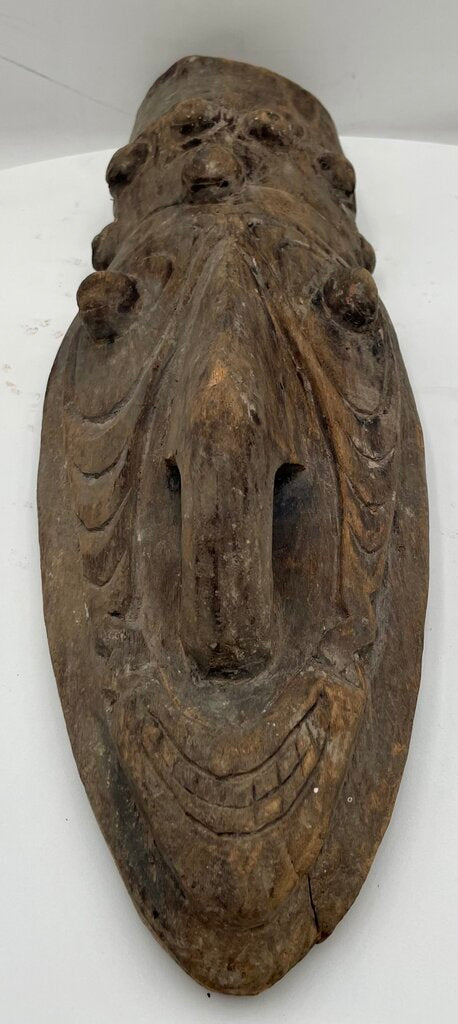 Vintage Papua New Guinea Carved Ancestral Zoomorphic Wooden Mask