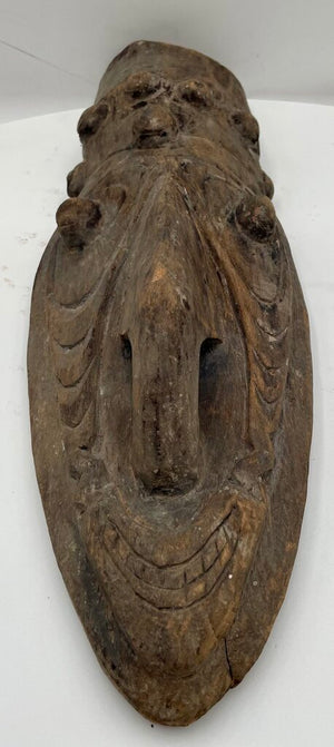 Vintage Papua New Guinea Carved Ancestral Zoomorphic Wooden Mask