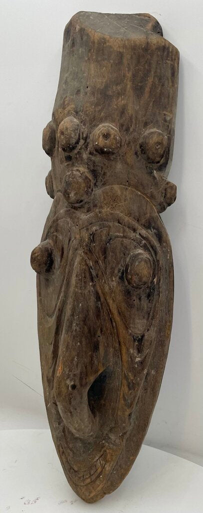 Vintage Papua New Guinea Carved Ancestral Zoomorphic Wooden Mask