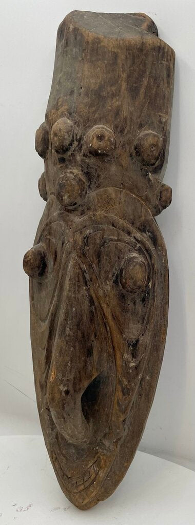 Vintage Papua New Guinea Carved Ancestral Zoomorphic Wooden Mask
