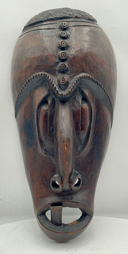 Central Africa Congo Angola Chokwe Mwana Pwo Carved Tribal Mask Signed Musili