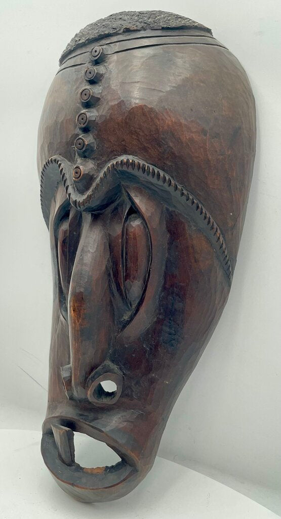 Central Africa Congo Angola Chokwe Mwana Pwo Carved Tribal Mask Signed Musili
