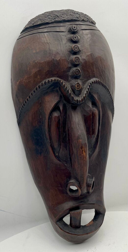 Central Africa Congo Angola Chokwe Mwana Pwo Carved Tribal Mask Signed Musili