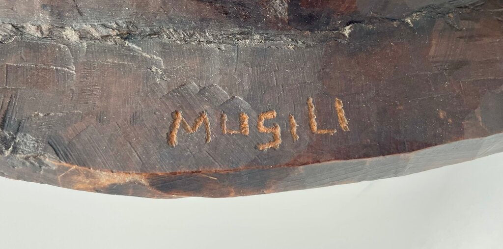 Central Africa Congo Angola Chokwe Mwana Pwo Carved Tribal Mask Signed Musili
