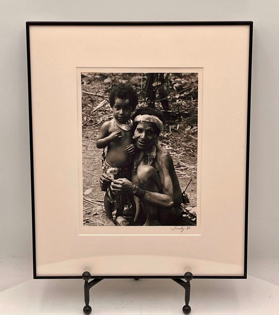 B&W Portrait Aboriginal Mother & Child by Trudy 1981