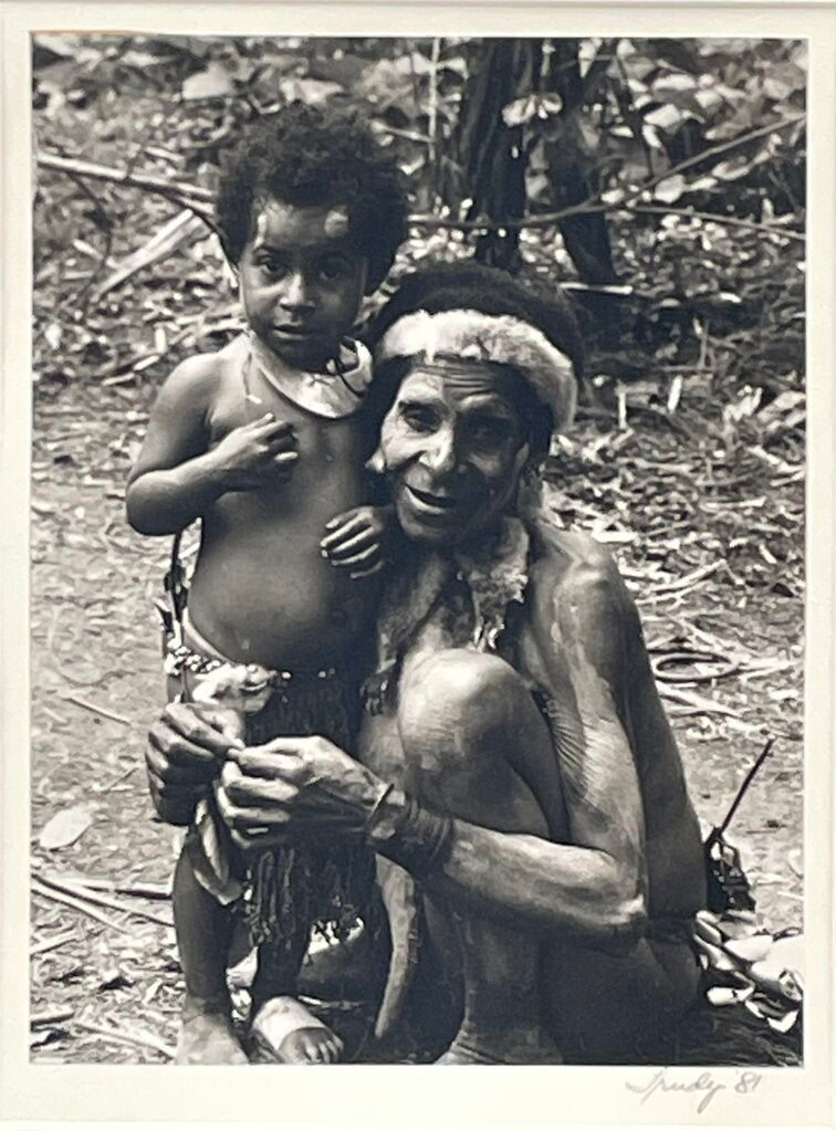 B&W Portrait Aboriginal Mother & Child by Trudy 1981