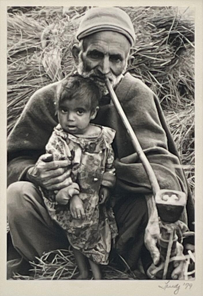 B&W Portrait Father & Daughter by Trudy 1979