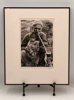 B&W Portrait Father & Daughter by Trudy 1979
