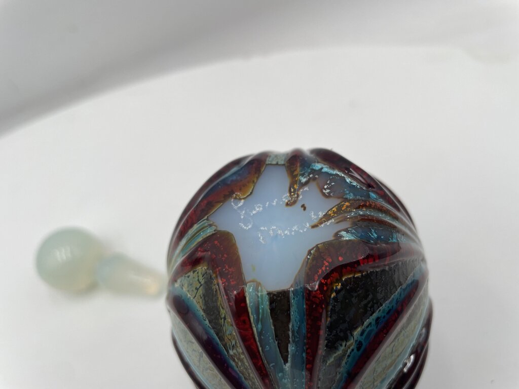 R. Paoletti Style Murano Blown Glass Art Lidded Perfume Bottle