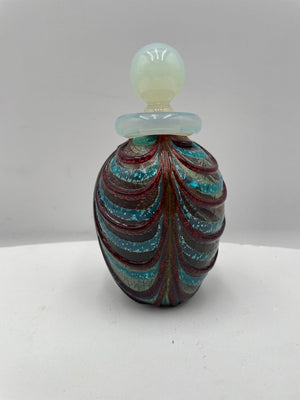 R. Paoletti Style Murano Blown Glass Art Lidded Perfume Bottle