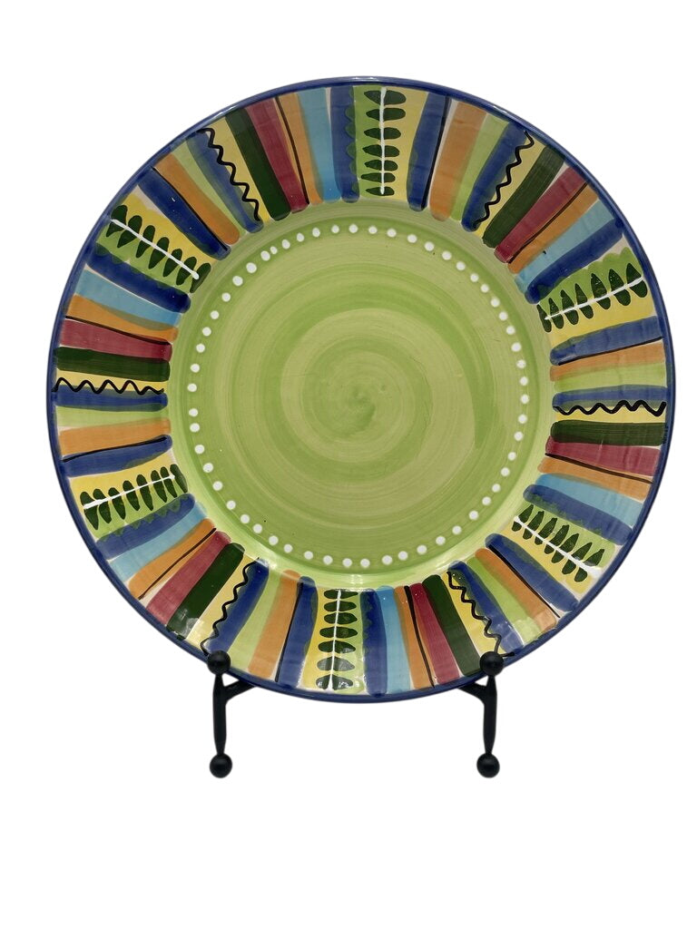 Lamas Italy Colorful Mariachi Platter for Crate & Barrel by Miss Daisy's Consignment & Auction House