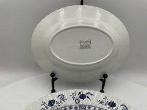 Vintage J&G Meakin England Blue Nordic Ironstone Oval Platter 12"