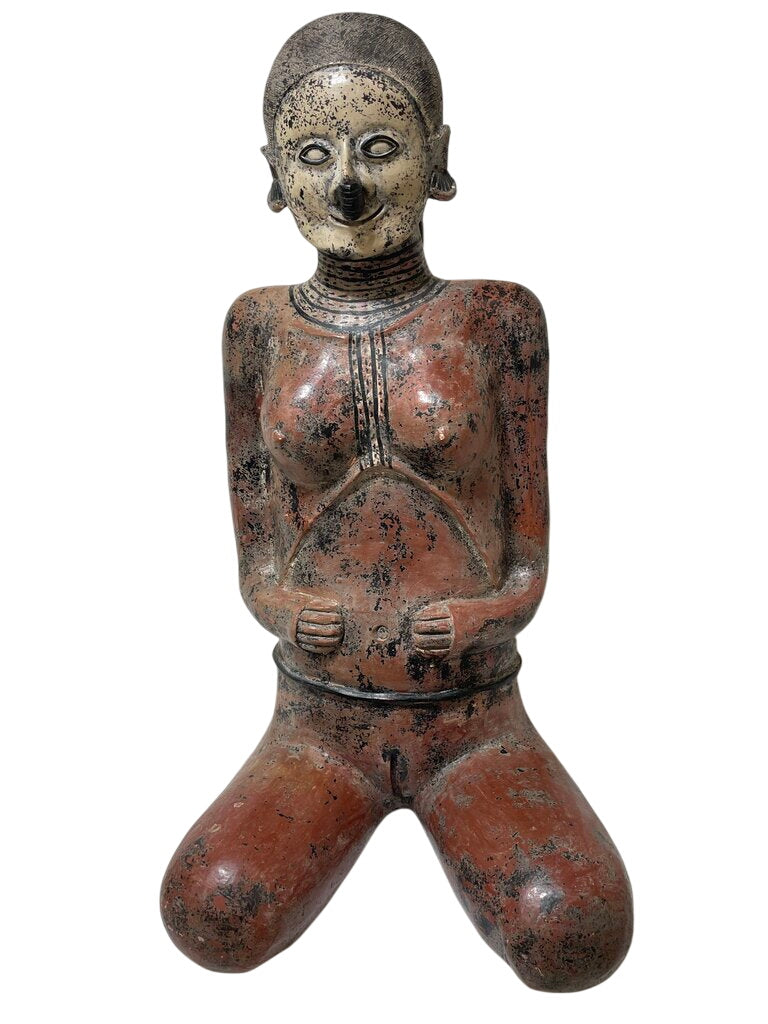 Large Replica Nayarit Seated Female Fertility Goddess by Miss Daisy's Consignment & Auction House