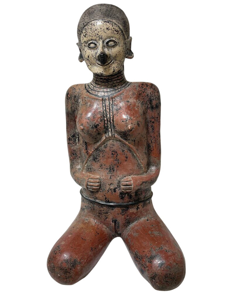 Large Replica Nayarit Seated Female Fertility Goddess