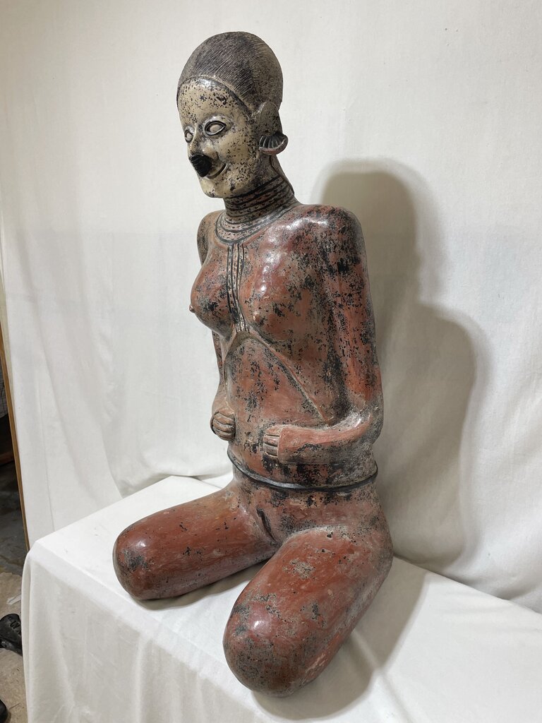 Large Replica Nayarit Seated Female Fertility Goddess