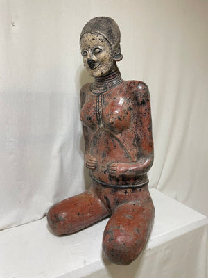 Large Replica Nayarit Seated Female Fertility Goddess