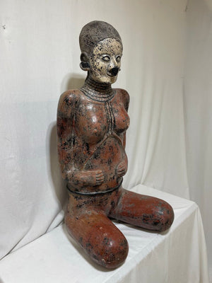Large Replica Nayarit Seated Female Fertility Goddess