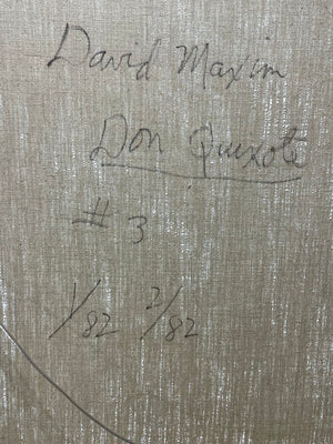 David Maxim Original Mixed Media Abstract Painting "Don Quixote #3" Series 1/82 & 2/82 Signed Back 1982