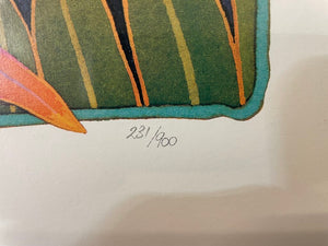 Jo Anne Hook Wompoo Pigeons & Rainbow Birds..."LTD Signed Serigraph #231/900 1991