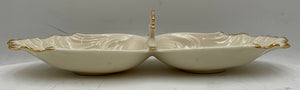 Vintage Lenox Gold Tipped Angel Wings Design 2 Part Condiment Dish