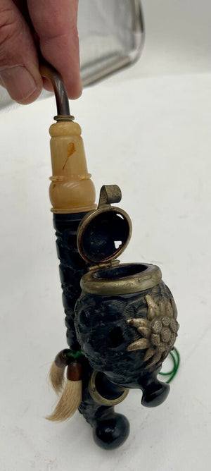 Vintage Bruyere Garantie Lidded Black Forest Wood Lidded Pipe (4Pcs)