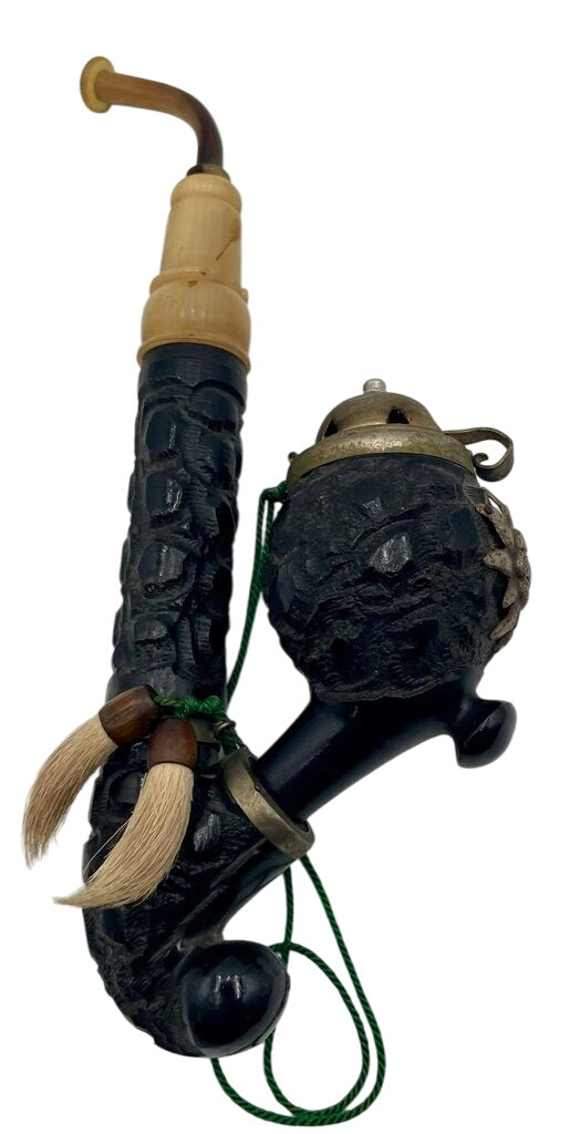 Vintage Bruyere Garantie Lidded Black Forest Wood Lidded Pipe (4Pcs) by Miss Daisy's Consignment & Auction House