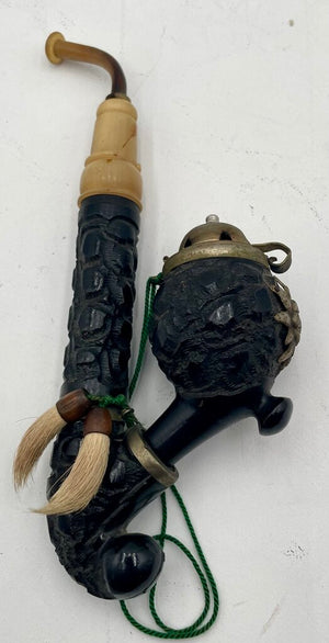 Vintage Bruyere Garantie Lidded Black Forest Wood Lidded Pipe (4Pcs)