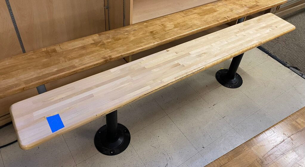 Locker Room Bench w/ Wood Top 48" Length