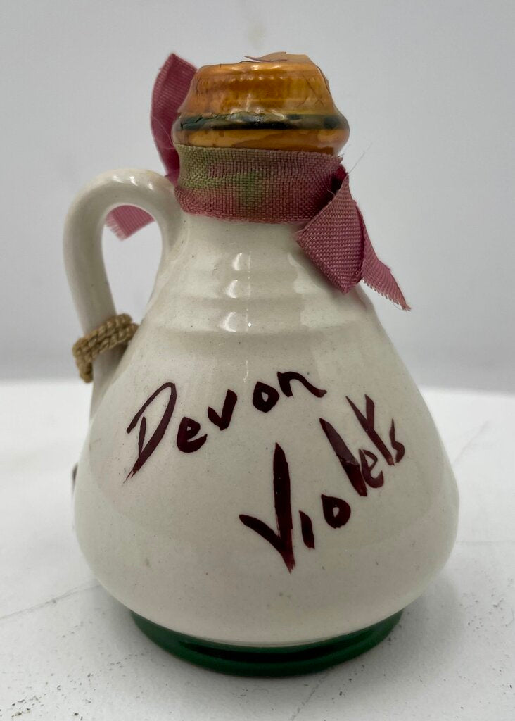 Vintage A.G. Lammas & Sons England Dawlish Devon Violets Hand Painted Seal Mini Perfume Bottle Unopened