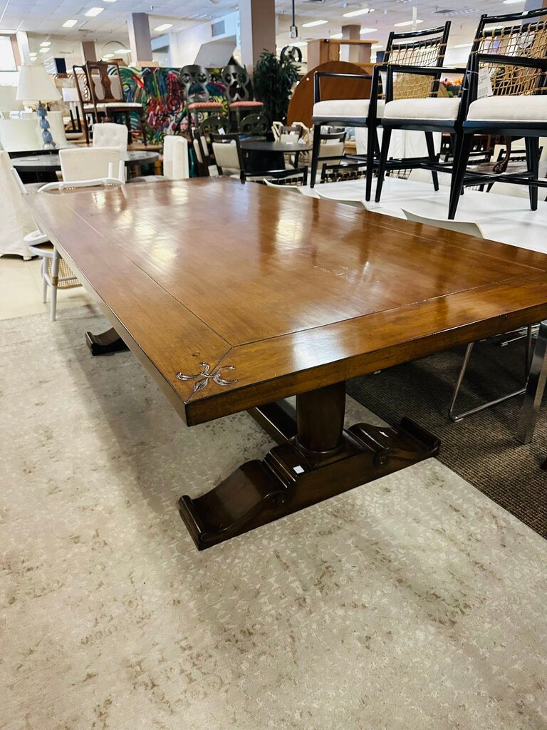 Solid Wood Trestle Dining Table 48x102x1