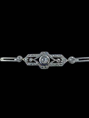 Diamond Bracelet Yellow Gold & Platinum 6"