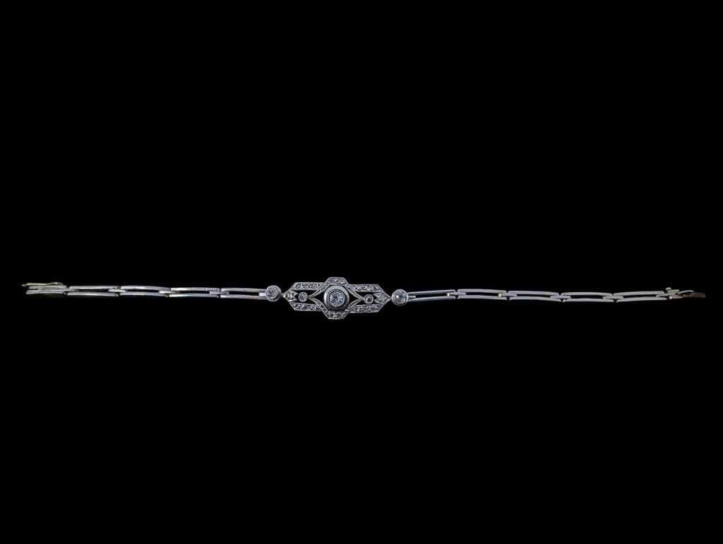 Diamond Bracelet Yellow Gold & Platinum 6"