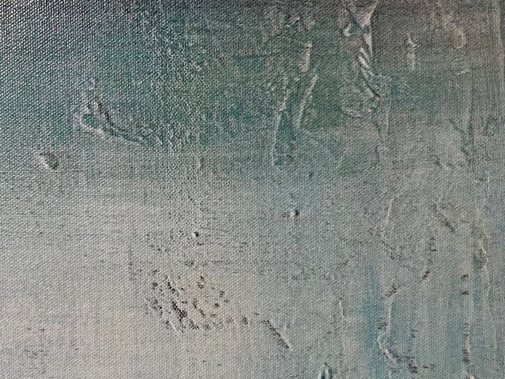 Laura Gunn "Peacock on Aqua" Canvas Art