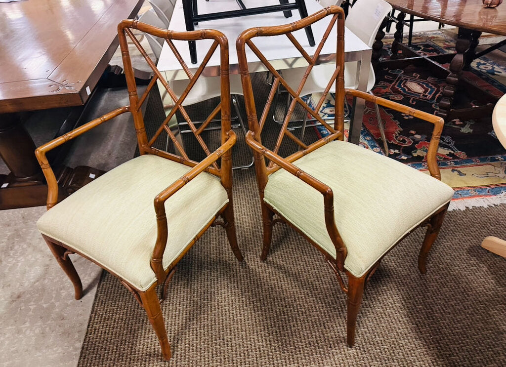 Charlotte Horstmann Circle Bamboo Chairs (pair )