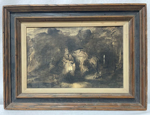 Late 19th C. Alfred Ost Untitled Ink Watercolor Painting