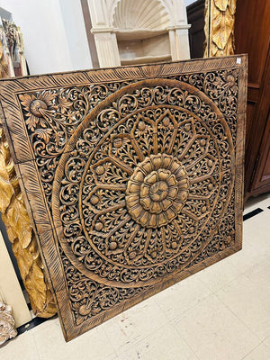 Square Carved Wood Panel 48x48