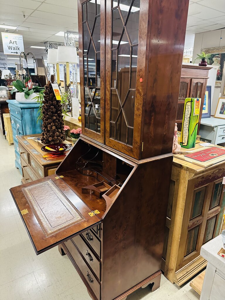 Vintage Secretary Bookcase 30x20x88