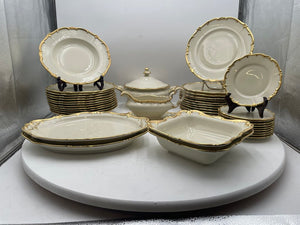 Weimar German Porcelain Katharina #7049 Gold Trim 40Pcs