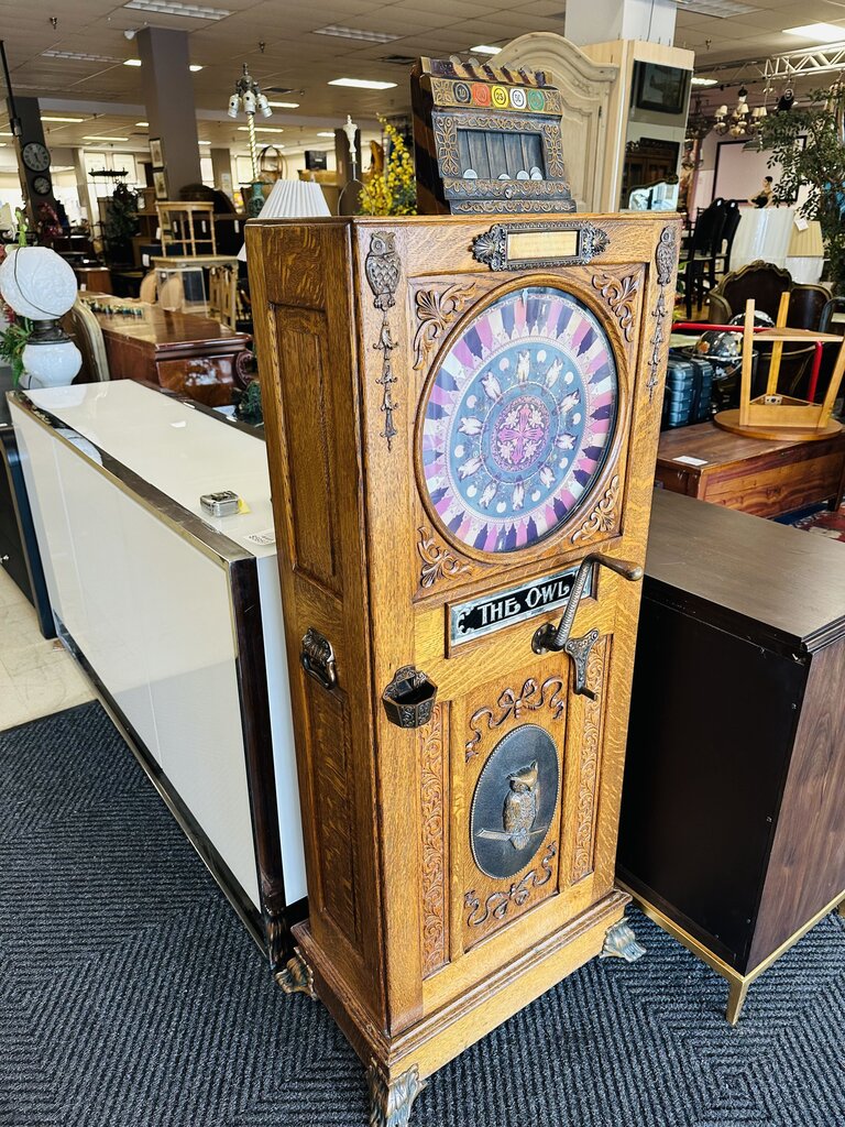 1898 Mills Novelty Co. Owl Slot Machine (27x11x65)