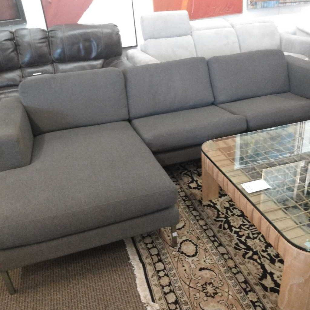 Dark Grey Sectional Sofa 107x60