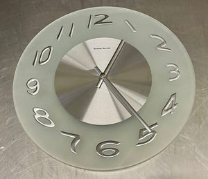 Geroge Nelson Frosted Glass Plate Wall Clock (RARE) 11.5"